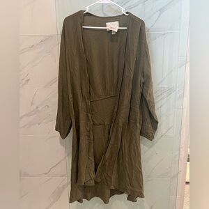 Nordstrom hinge open olive green cardigan